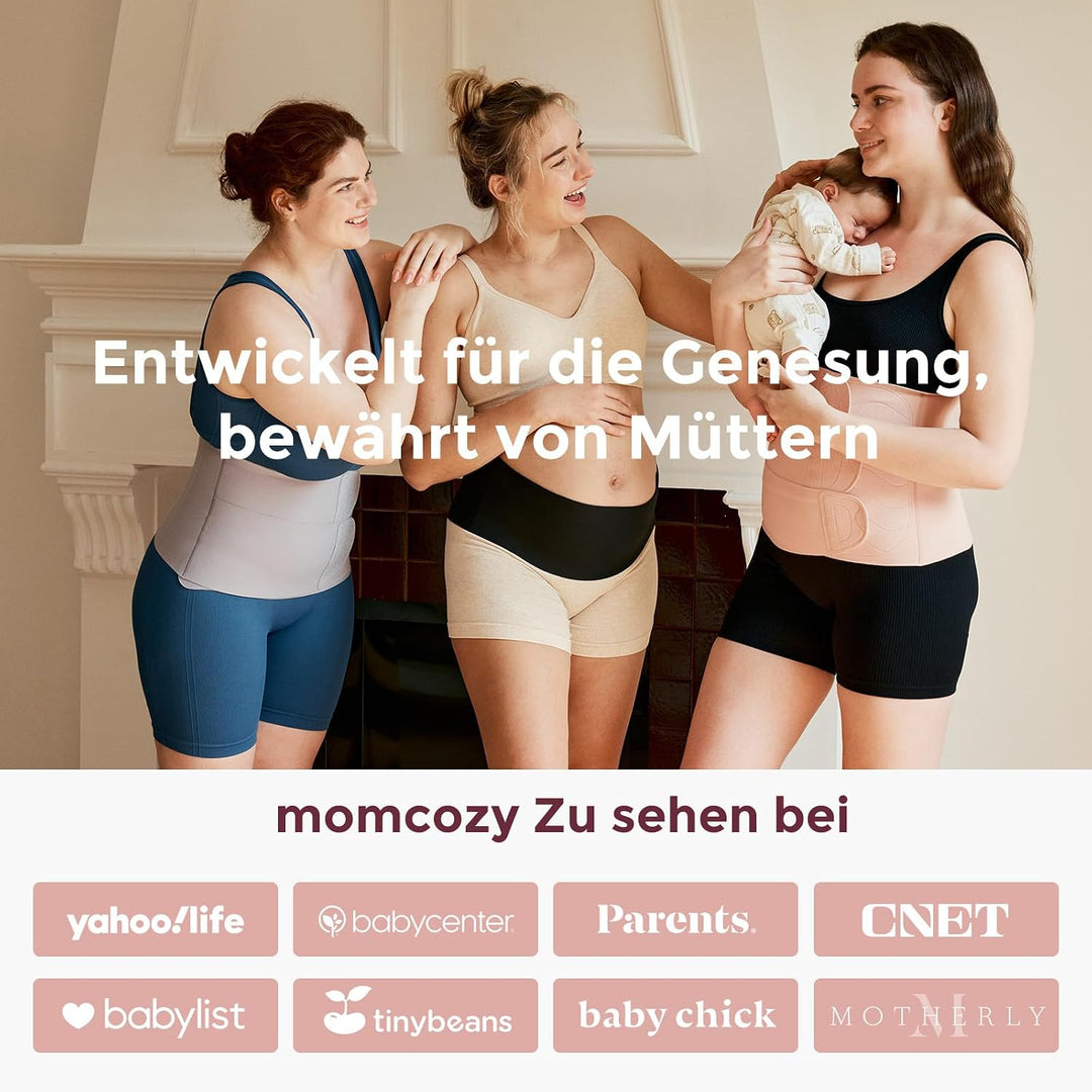 momcozy Ergowrap Bauchgurt nach Geburt, 3D-Kompression &amp; Rückenstütze für Kaiserschnitt-Rückbildung,