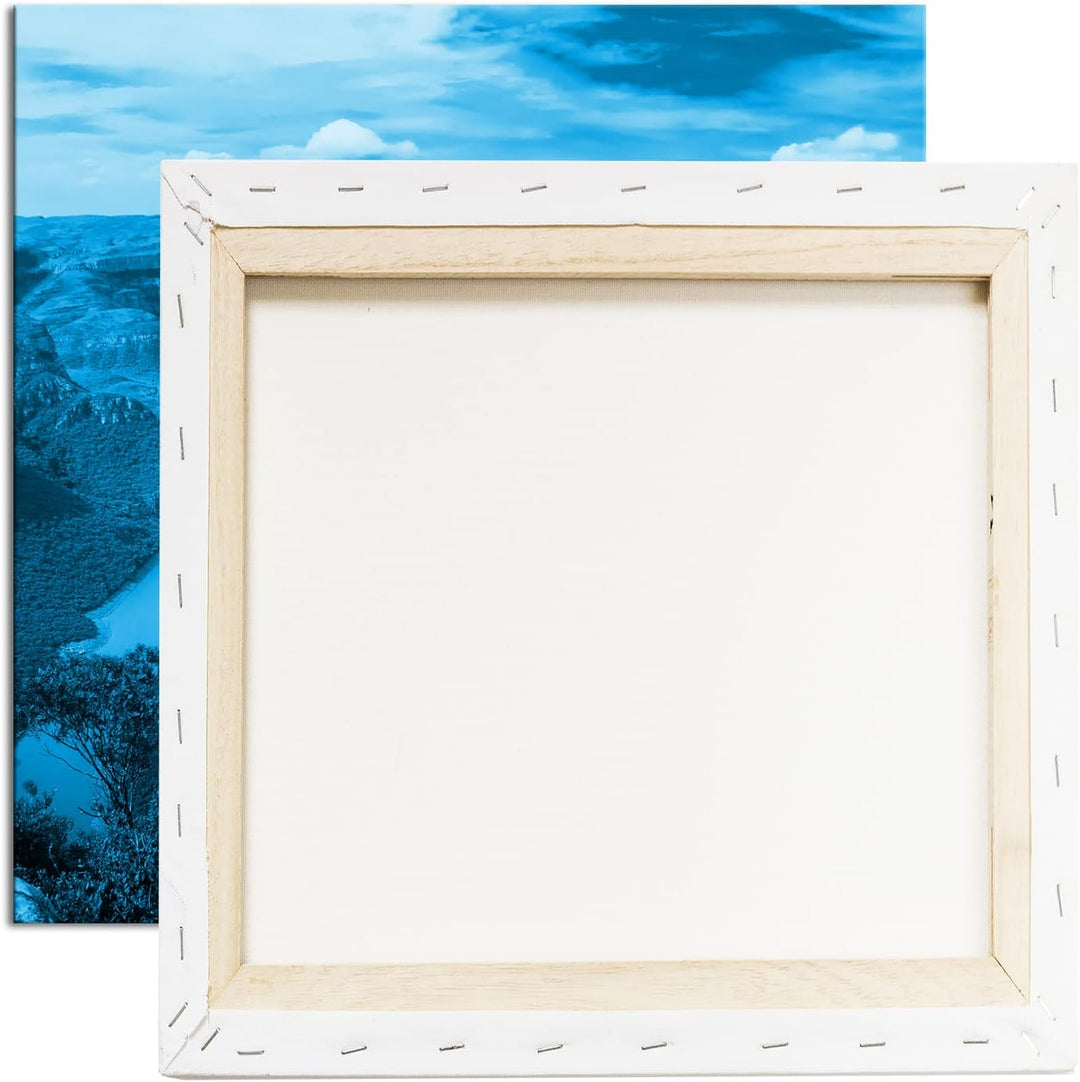 deyoli Traumhafter Küstenlandschaft in Afrika Format: 60x60 Effekt: Monocrome Blau als Leinwand, Mot
