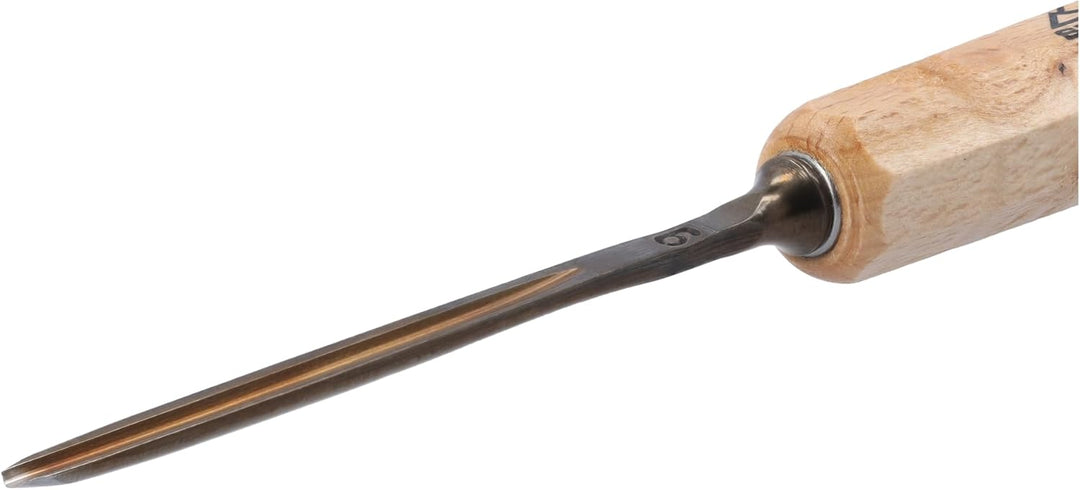 STUBAI-520903 Gerades Hohleisen 3 mm | Profi-Schnitzeisen Serie 52, Stich 9 | einseitig geschliffen