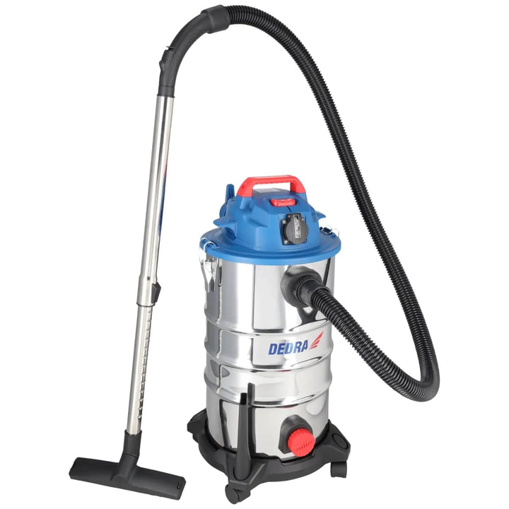 Dedra Trocken-/Nasssauger, 1400W, 30 l Behälter, Teleskop-Metallrohr, Ausblasfunktion, Saugschlauch
