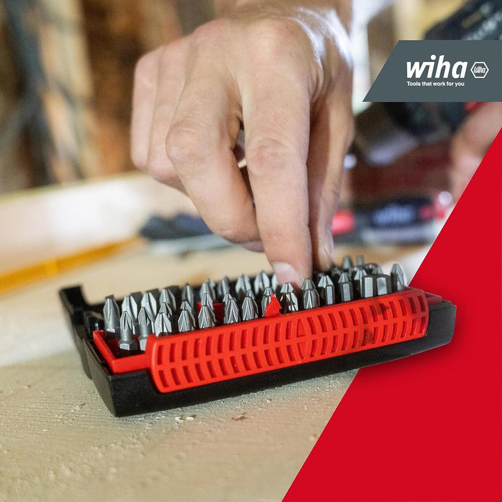 Wiha Bit Set Collector Standard 25 mm gemischt 62-tlg. 1/4", Universal Bitsatz mit magnetischem Schn