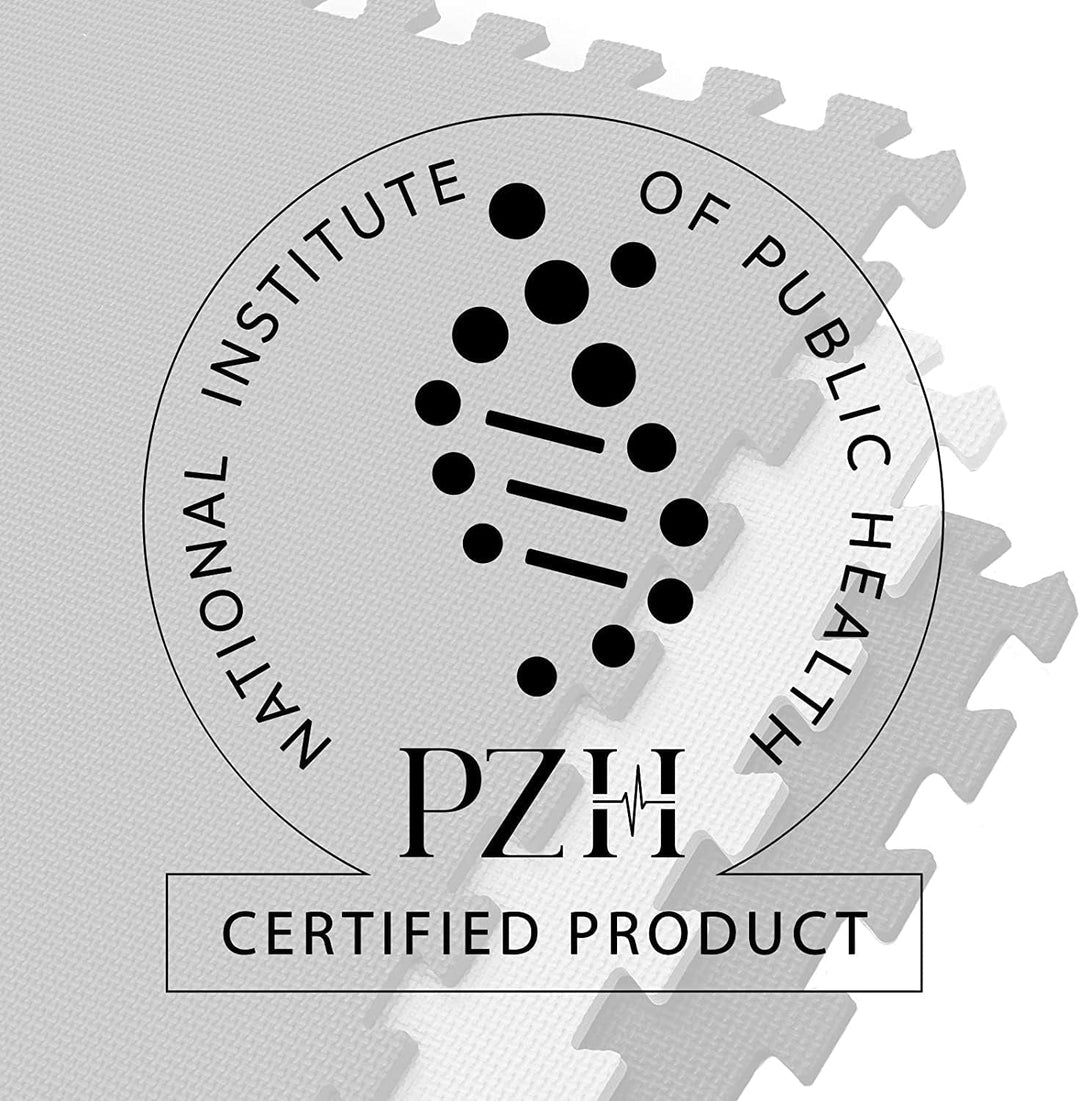 Hop-Sport Puzzlematte 6er Set - Unterlegmatte für Fitnessgeräte als Rutschfester Bodenschutz - Gröss