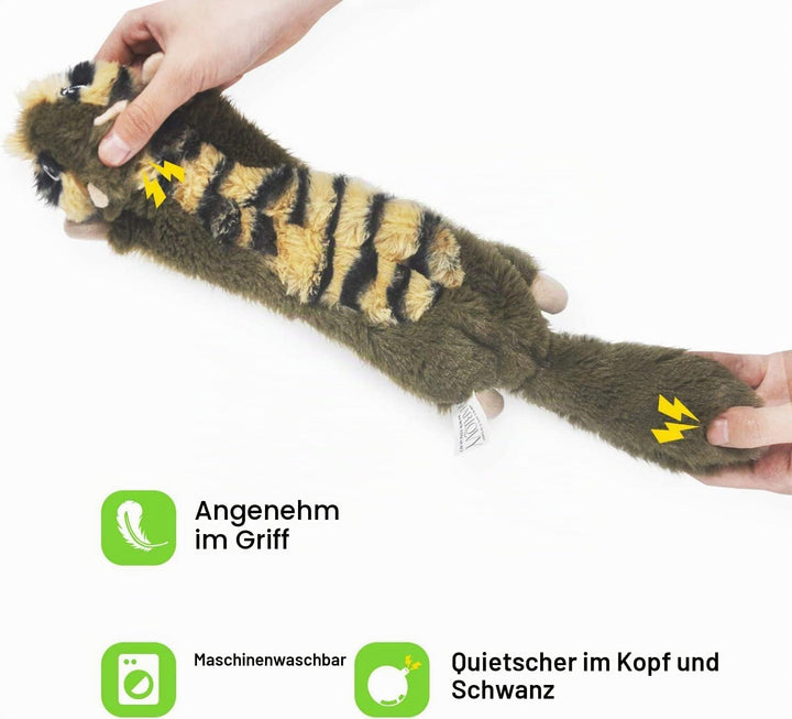 SHARLOVY Quietschendes Hundespielzeug ohne Füllung, 6 Stück, Hundespielzeug für kleine Hunde, langle