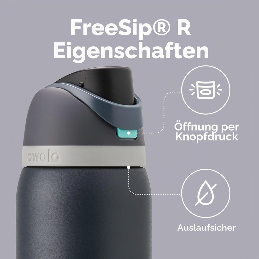 Owala FreeSip Isolierte Edelstahl Trinkflasche mit Strohhalm, 945 ml – BPA-frei, optimal für Sport,