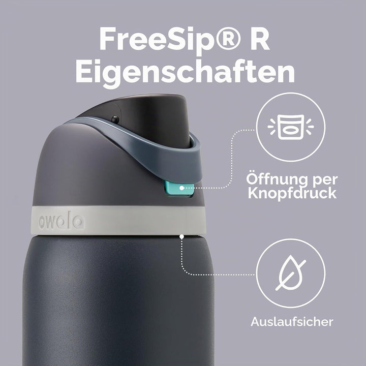 Owala FreeSip Isolierte Edelstahl Trinkflasche mit Strohhalm, 945 ml – BPA-frei, optimal für Sport,