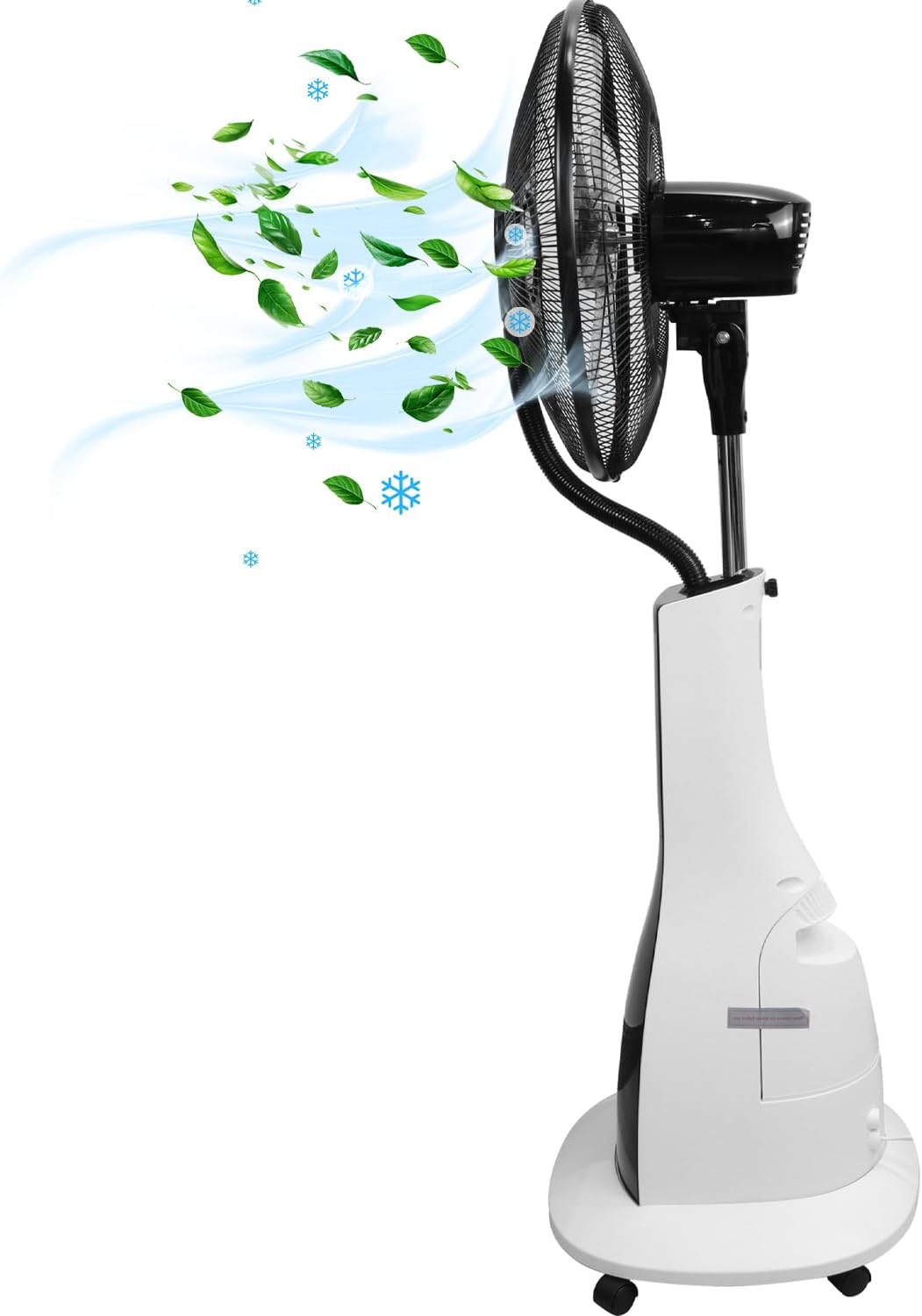 Tronitechnik® Standventilator mit Wasser, Ventilator mit Wasserkühlung Sprühnebel Raumbefeuchter, Fe