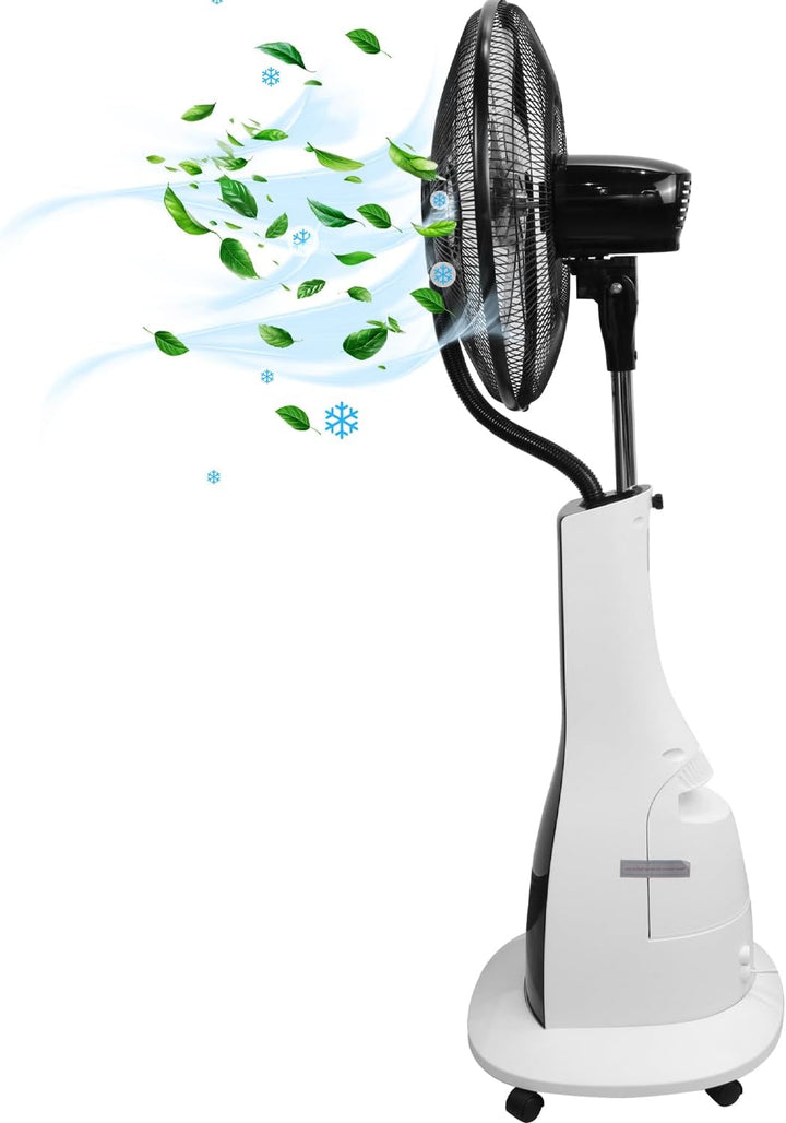 Tronitechnik® Standventilator mit Wasser, Ventilator mit Wasserkühlung Sprühnebel Raumbefeuchter, Fe