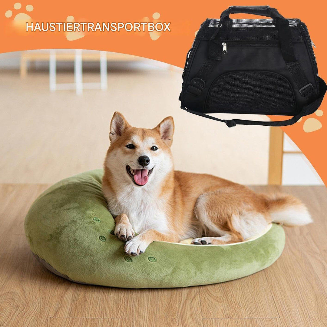 Hundetransporttasche | Mit Gepolsterter Verstellbarer Tragegurt-Tasche | Atmungsaktive Zusammenklapp