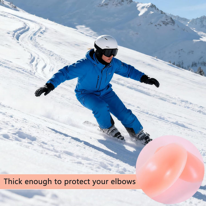 QIUMING Ellbogenpolster aus Silikon zum Skifahren Dick Gepolstert Ellenbogenschoner Weich Sport Arms