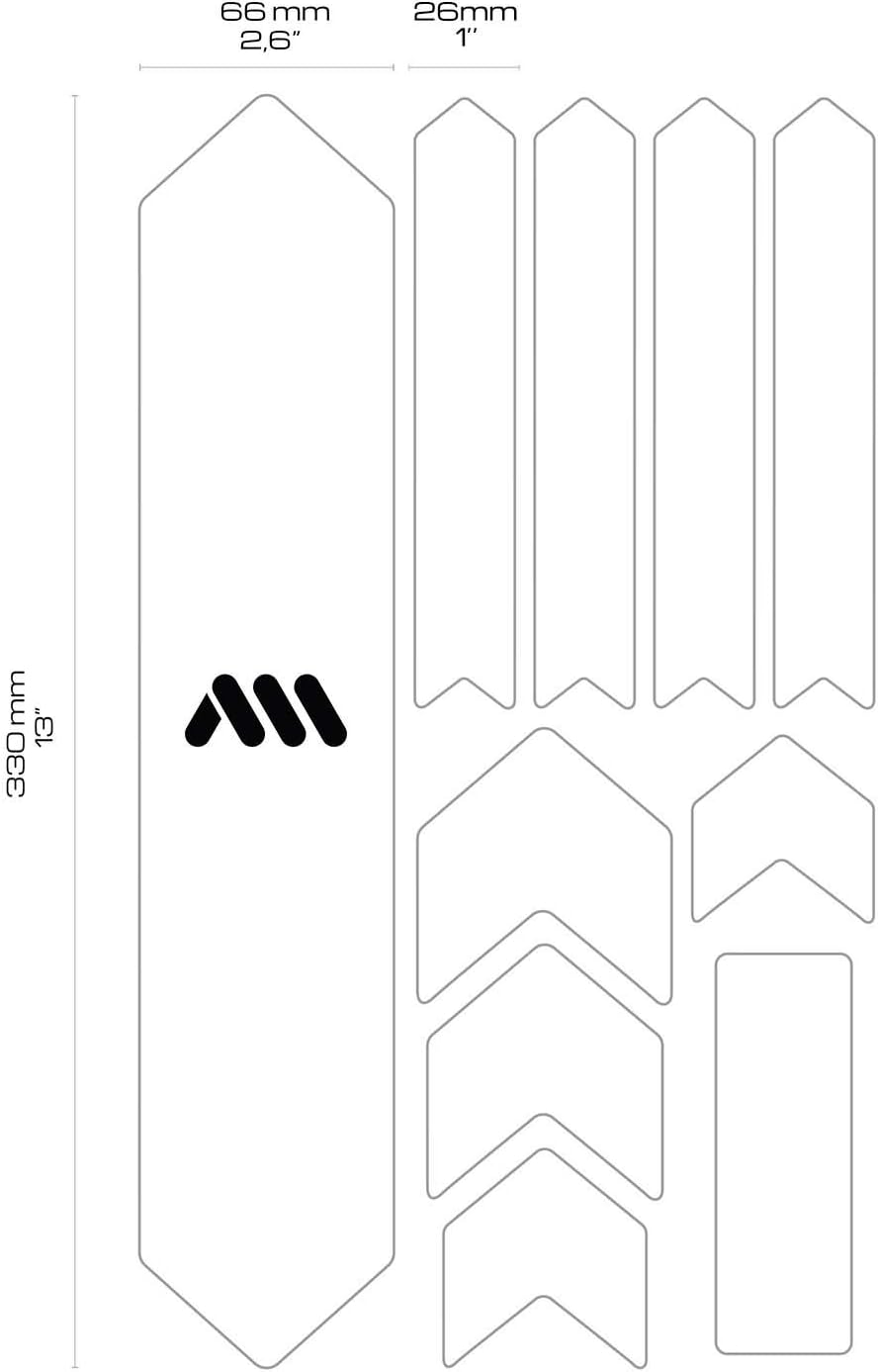 All Mountain Style AMS High Impact Rahmenschutz extra halbtransparent - schützt Ihr Fahrrad vor Krat