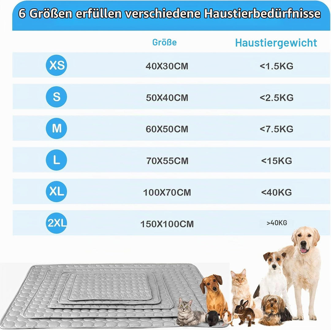 Kühlmatte für Hunde,2026 Neu Selbst Kühlende Hundematte Sommer,100 * 70cm Waschbar Kühlkissen Selbst