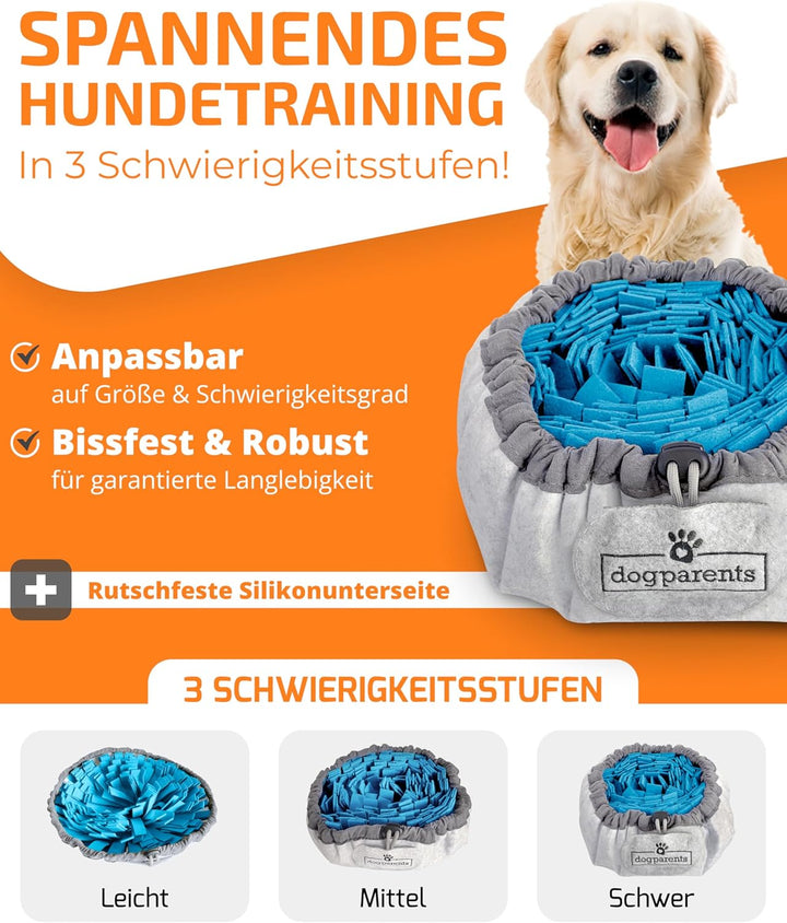 DOGPARENTS® Schnüffelteppich Hund klein & gross – Schnüffelmatte ROBUSTER Schnüffelteppich für Hunde