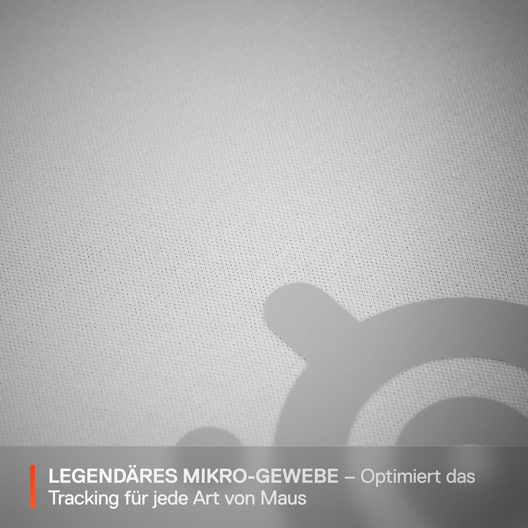 SteelSeries QcK Mauspad (mittel) – Weiss – Anti-Rutsch-Gummierung auf der Unterseite – Bestes Tracki