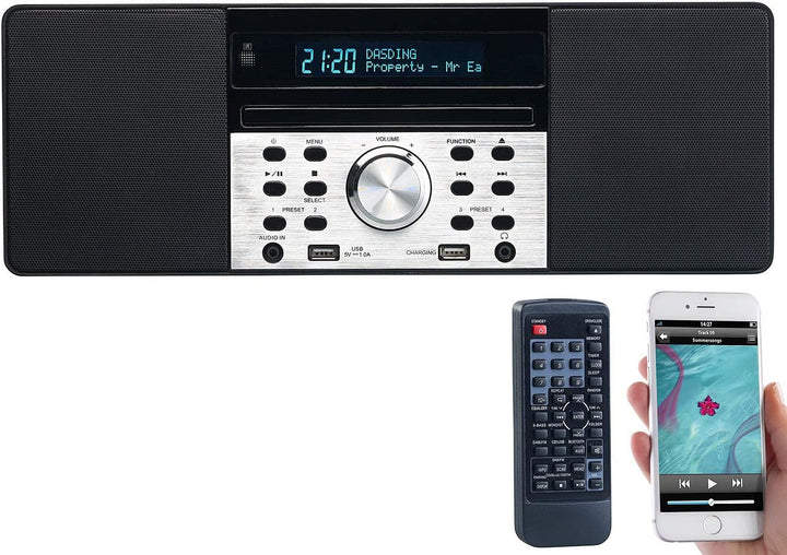 VR-Radio Radio CD: Digitalradio mit DAB+, FM, Bluetooth, CD, Audio-Player, USB-Port, 60 W (DAB Radio