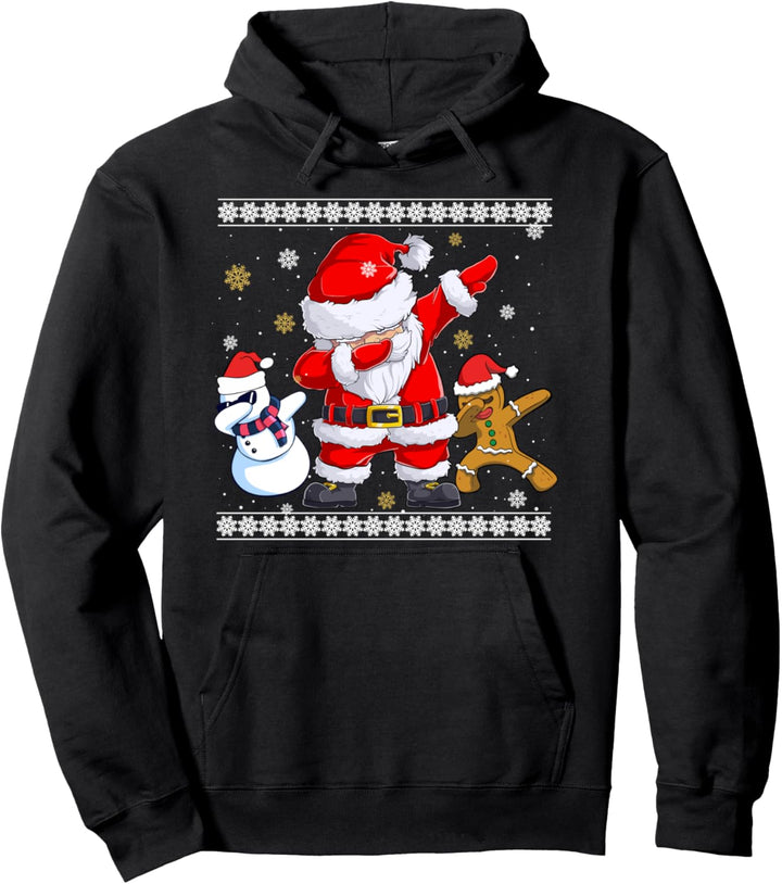 Weihnachten Dabbing Weihnachtsmann Kinder Männer Geschenk Pullover Hoodie