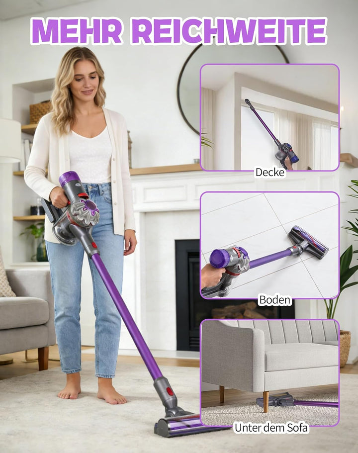 Verlängerungsrohr für Dyson V7 V8 V10 V11 V15 – Ersatz-Rohr aus Aluminium, Schnellverschluss, Robust