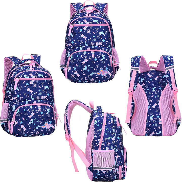 Schulrucksack Jungen Mädchen Rucksack Teenager: Schultaschen Sets mit Lunchpaket Federmäppchen Schul