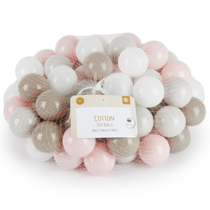 Bieco Bälle für Bällebad Cotton | 100 Stück | Bunte Bälle | Bällebad Kinder | Bällebad Baby | Bälleb