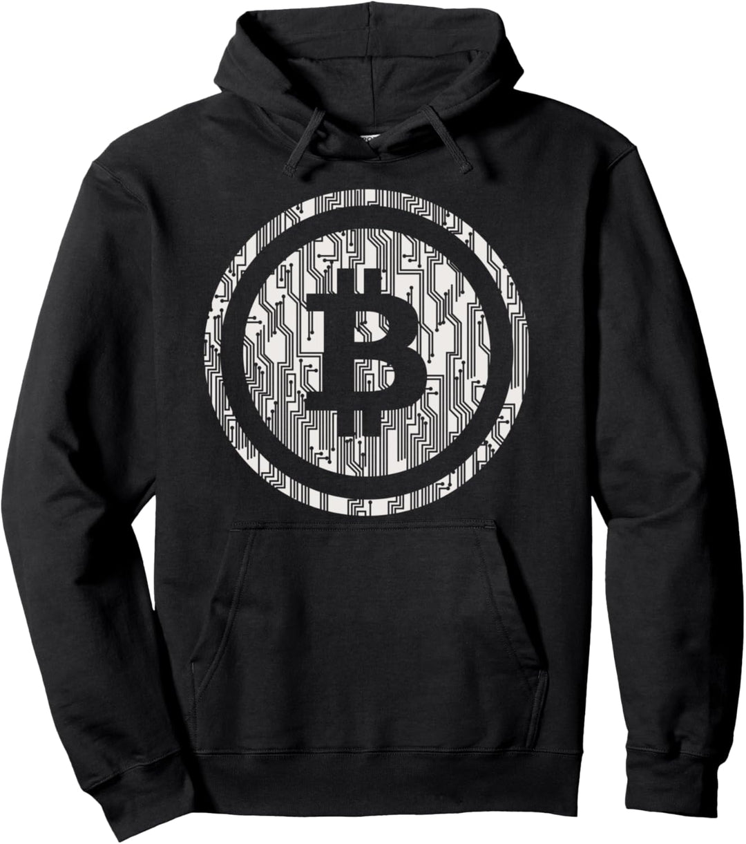 Vintage Bitcoin Btc Logo Satoshi Nakamoto Crypto Pullover Hoodie