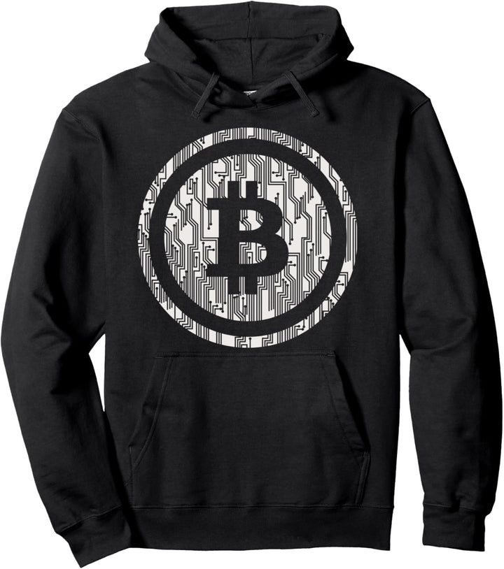 Vintage Bitcoin Btc Logo Satoshi Nakamoto Crypto Pullover Hoodie