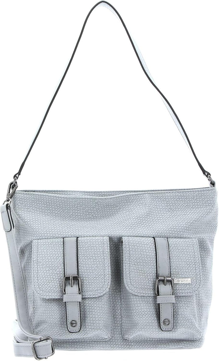 Tamaris Alessia Hobo Bag S Schultertasche Grau (Light Grey Comb), Grau (Light Grey Comb)