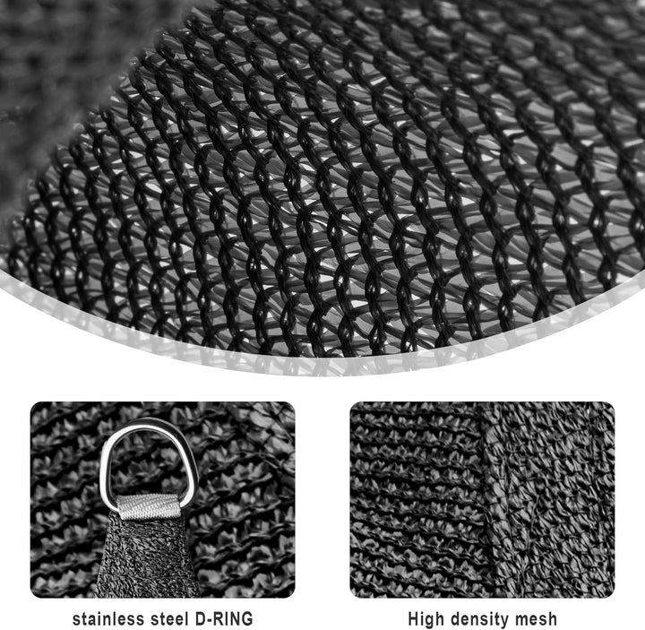 Sunnylaxx 2x3m Sonnensegel Rechteckig, Sonnenschutz Sunsegel Color Anthrazit, 95% UV-Schutz,für Auss