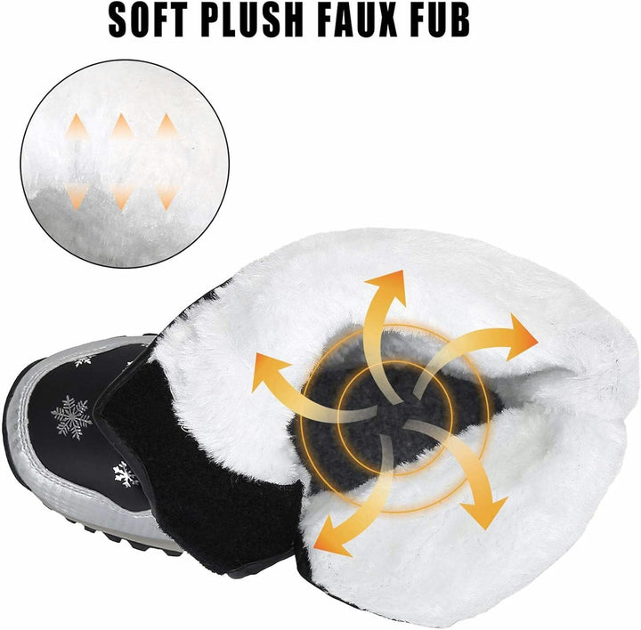 Mishansha Kinder Winterstiefel Jungen Schneestiefel Mädchen Warm Gefütterte Rutschfeste Winter Snowb