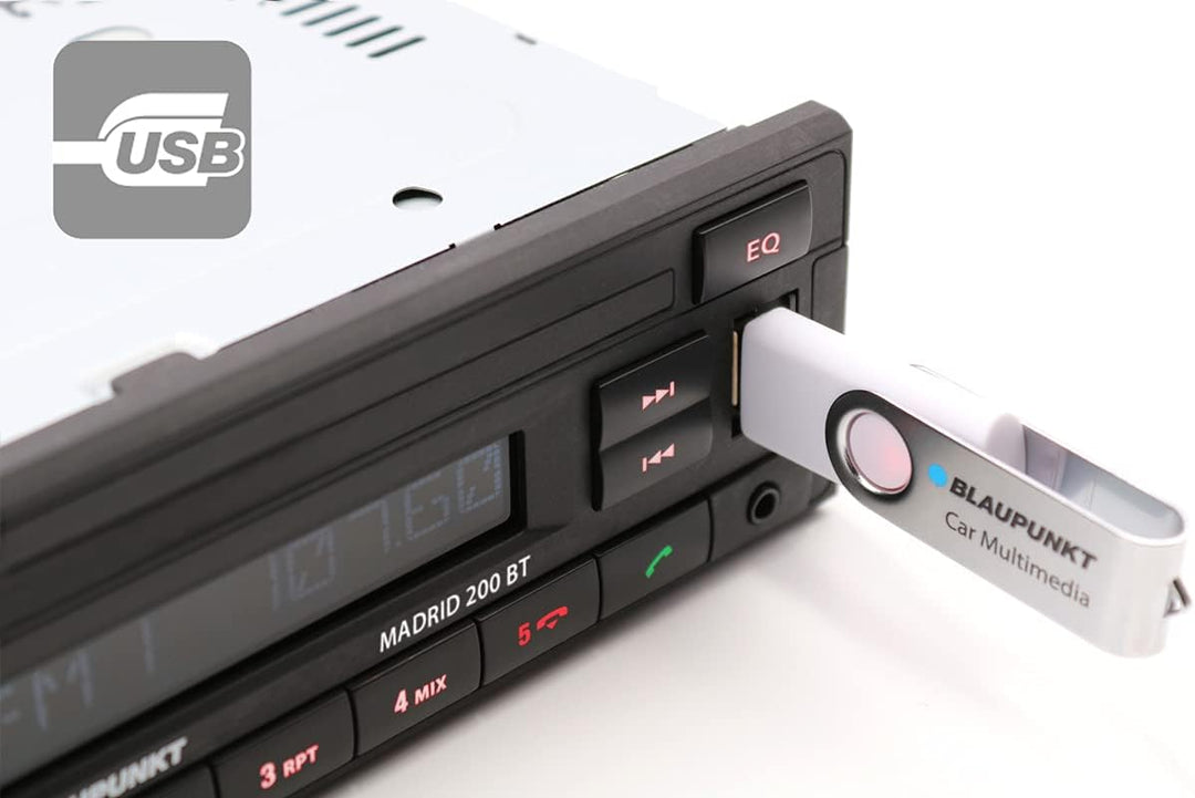 Blaupunkt Madrid 200 BT | Bluetooth, RDS Tuner, Freisprecheinrichtung, USB, Aux-In