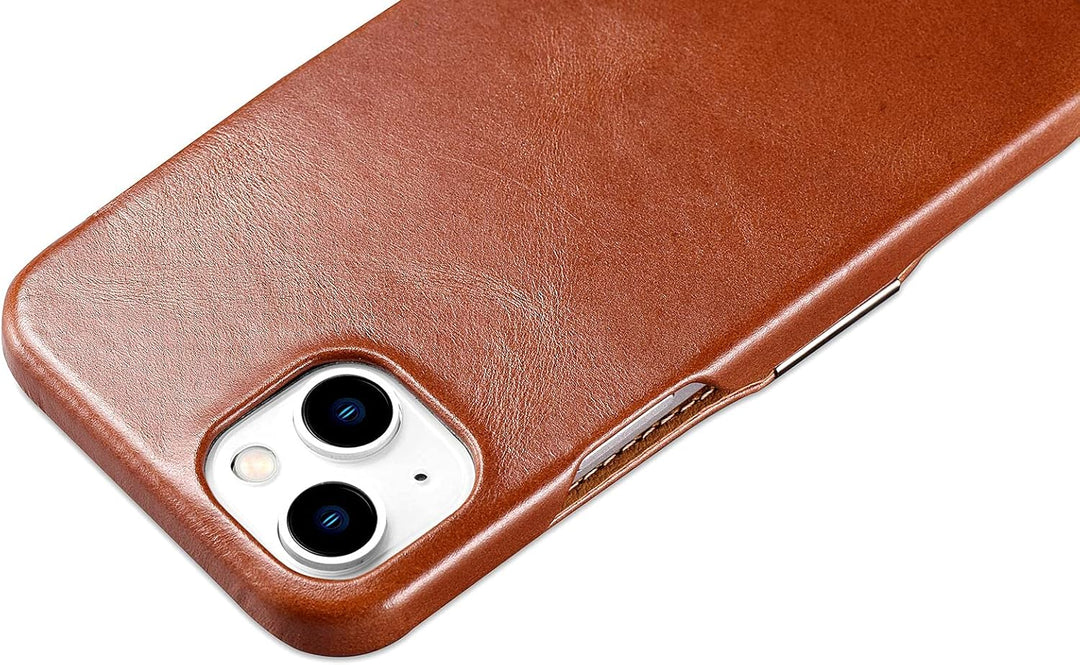 Mobiskin Hülle kompatibel mit Apple iPhone 13 (6,1 Zoll), Handyhülle mit echtem Leder, Case, Schutzh