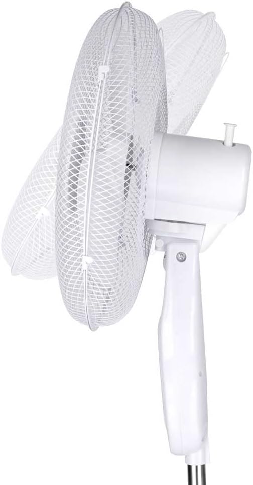 BAKAJI Standventilator, Leistung 50 W, Flügeldurchmesser 40 cm, 3 Geschwindigkeitsstufen, Timer-Funk