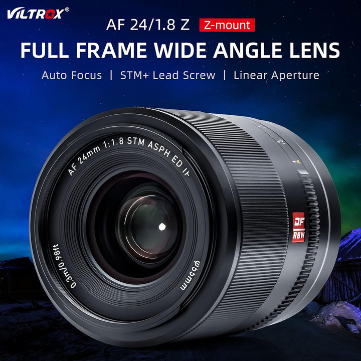 VILTROX AF 24mm F1.8 Z-Mount Weitwinkel Objektiv für Nikon Kameras Z fc Z7 II Z6 II Z5 Z6 Z7 Z50 (Vo
