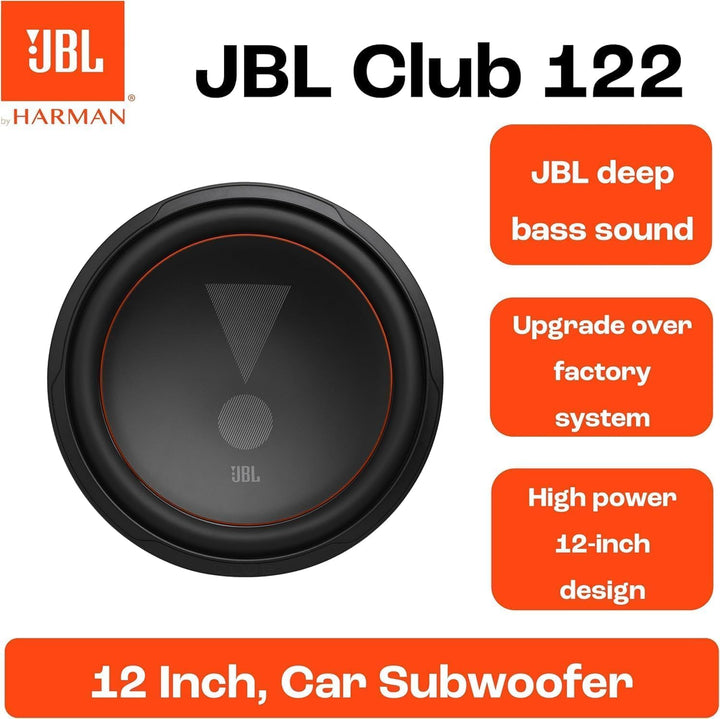 JBL Club 122SL - 1200 Watt Subwoofer Auto Radio für Flach-Einbau in KfZ Musikanlage von Harman Kardo