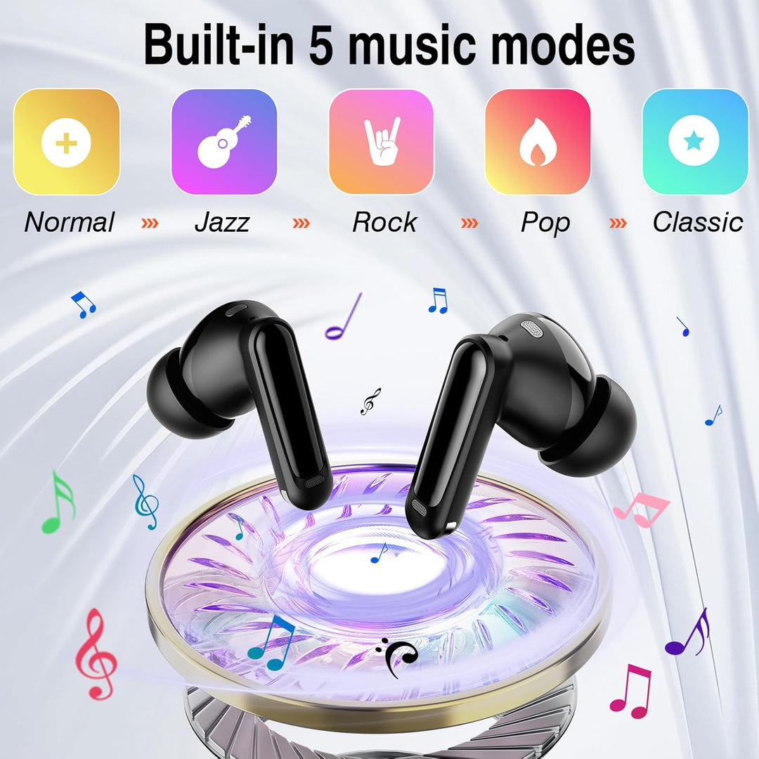 Touchscreen Bluetooth Kopfhörer, 2026 In Ear Kopfhörer Kabellos Bluetooth 5.4 mit ANC+ENC Noise Canc