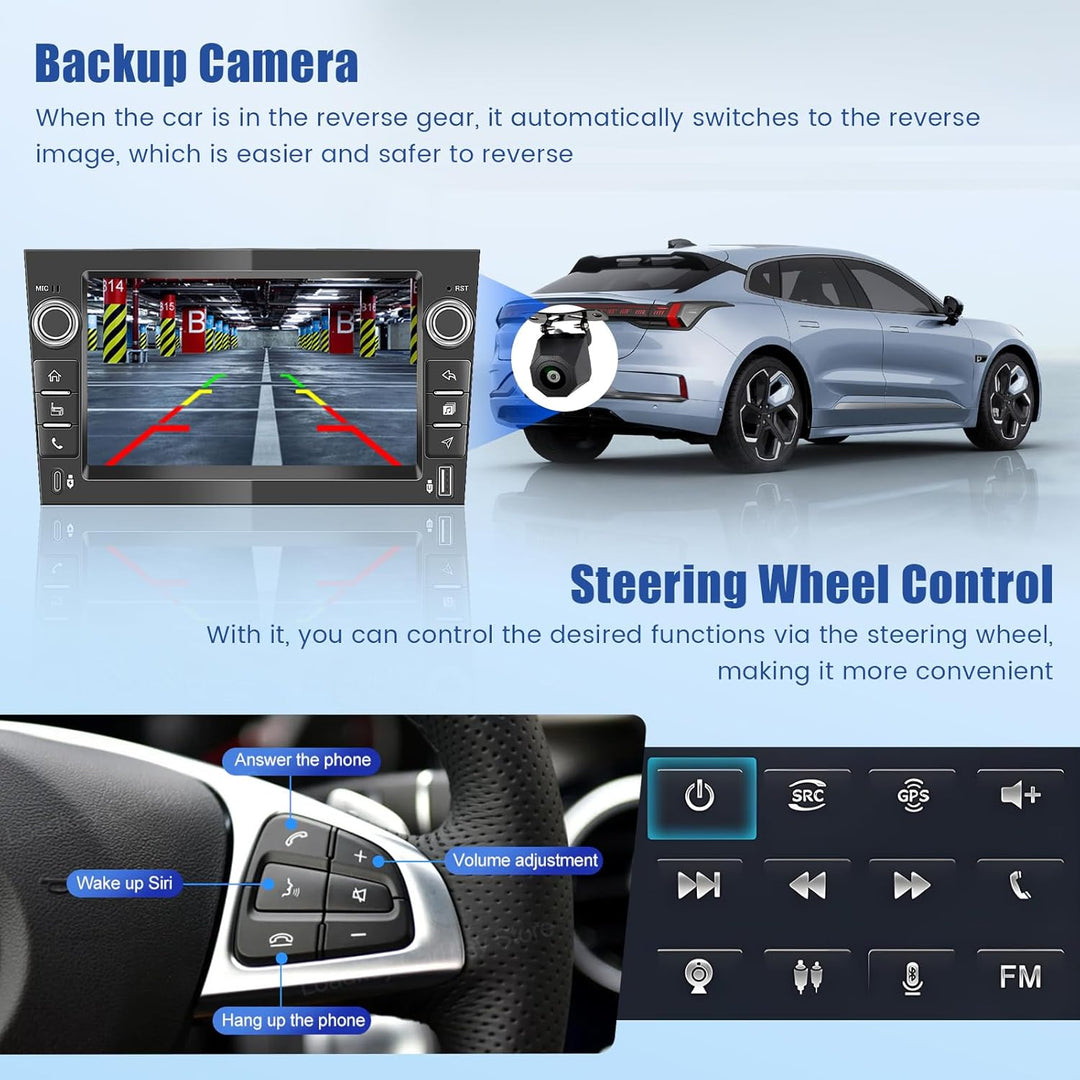 [4G+128G] Inefala Android 15 Autoradio für Opel Corsa 2011-2012 mit Wireless Carplay Android, 7 Zoll