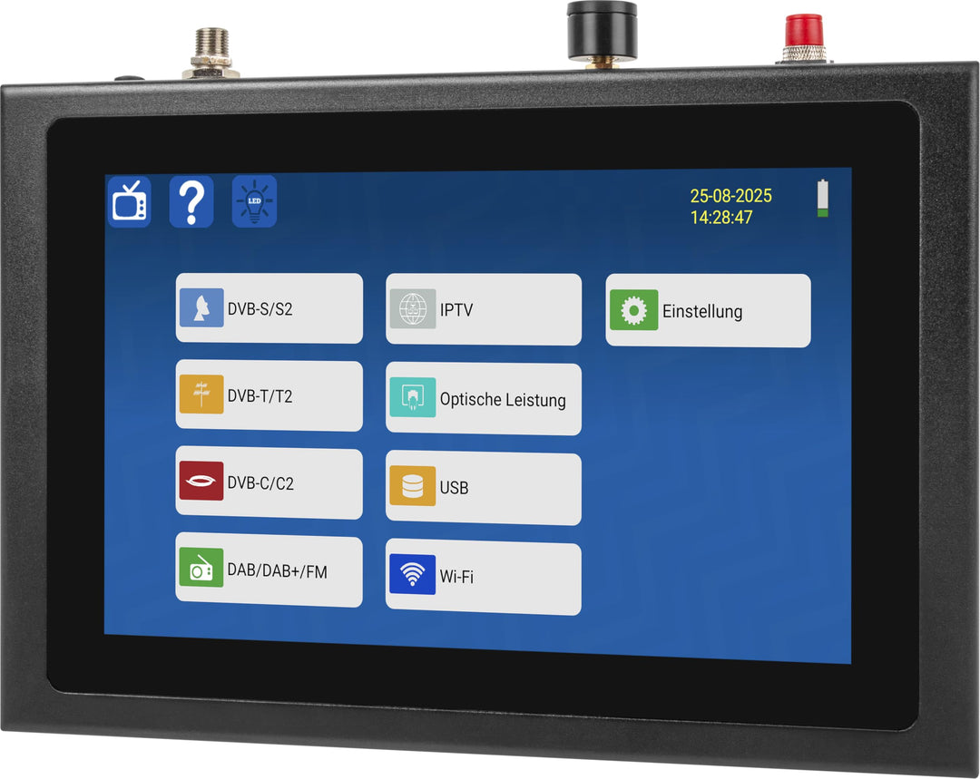 Megasat HD 7 Combo V2 – Messgerät (für DVB-S, DVB-S2, DVB-T, DVB-T2, DVB-C, DAB+, Live-TV Bild, Unic