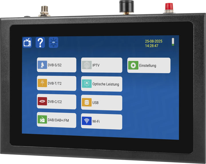 Megasat HD 7 Combo V2 – Messgerät (für DVB-S, DVB-S2, DVB-T, DVB-T2, DVB-C, DAB+, Live-TV Bild, Unic