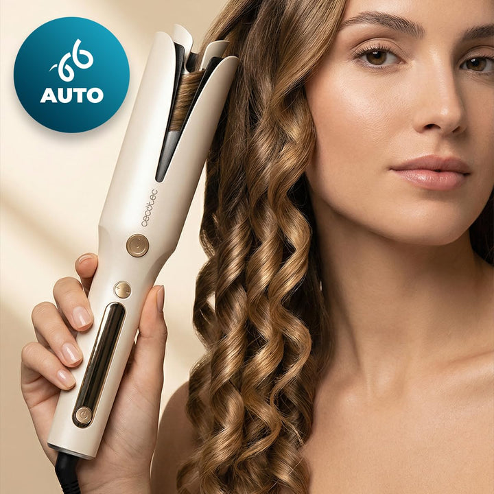 Cecotec Automatischer Lockenstab SurfCare Magic Waves Plasma. 32 mm Keramik, Plasma-Technologie, Rot