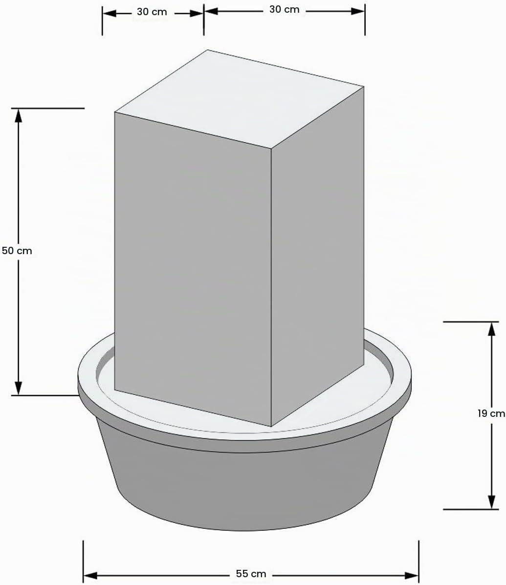 KÖHKO® Würfelbrunnen „Peru“ Höhe 69 cm Gartenbrunnen 31005 aus Cortenstahl mit LED-Beleuchtung, Höhe