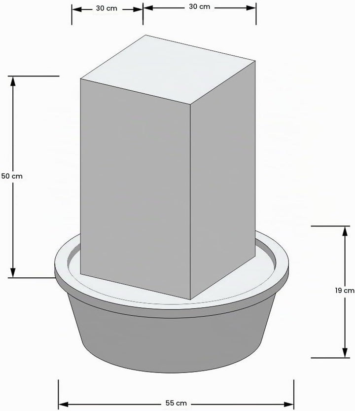 KÖHKO® Würfelbrunnen „Peru“ Höhe 69 cm Gartenbrunnen 31005 aus Cortenstahl mit LED-Beleuchtung, Höhe