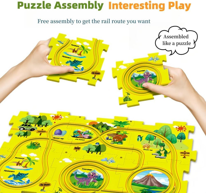 Auto Spielzeug Autorennbahn Spielzeugauto DIY-Puzzlebahn für Kinderspielzeug DIY-Route Cars Spielzeu