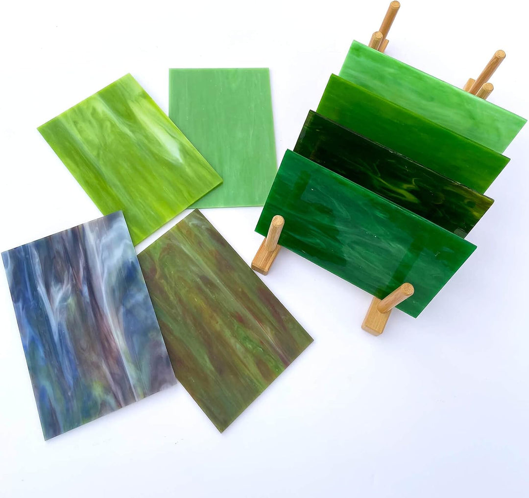LITMIND Glasmosaikfliesen für Kunsthandwerk in verschiedenen Farben, 10,2 x 15,2 cm, 8 Bögen, versch