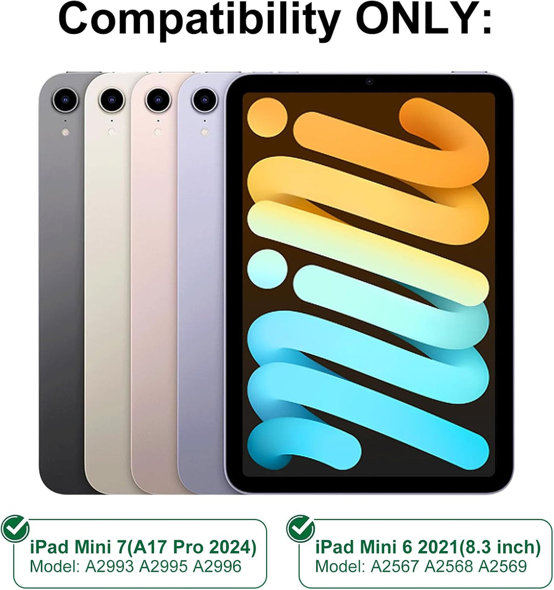 Tastatur für iPad mini 7 (A17 pro) 2024/Mini 6 2021 8.3 Zoll, QWERTZ Deutsches Tastatur Magnetische