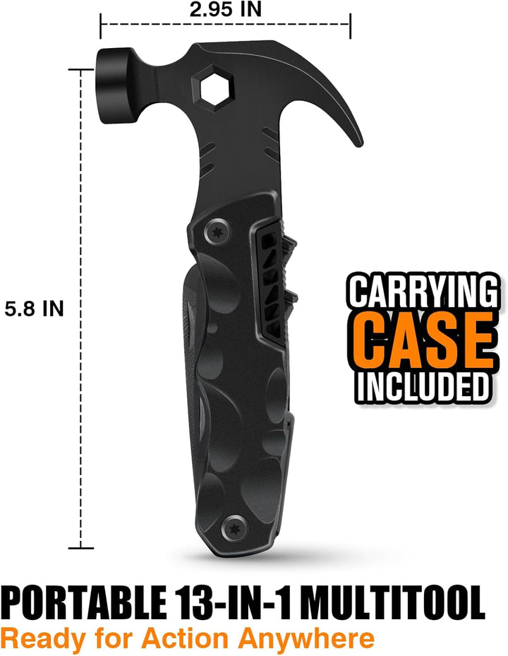 Camping Multitool – Geschenke für Männer &, Vater, Ehemann – 13-in-1 Multitool, Hammer, Flaschenöffn