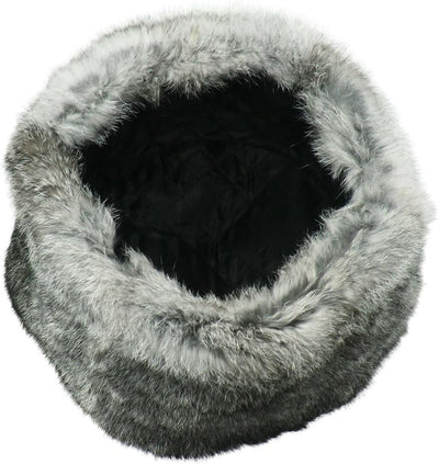 RUSSIANSTORE Unisex Russische Fellmütze Schapka Ushanka Kaninchenfell Farbe Grau Grösse M