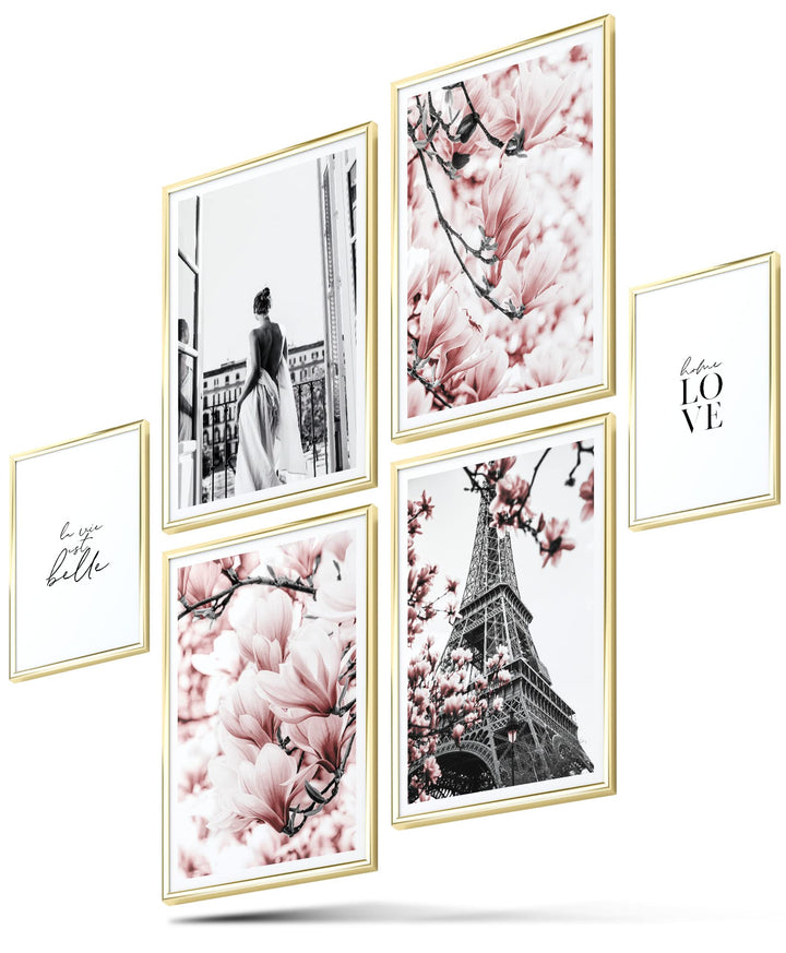 BLCKART Infinity Poster-Set Premium Rose - beidseitig bedruckte Wandbilder - Premium Poster - Bilder