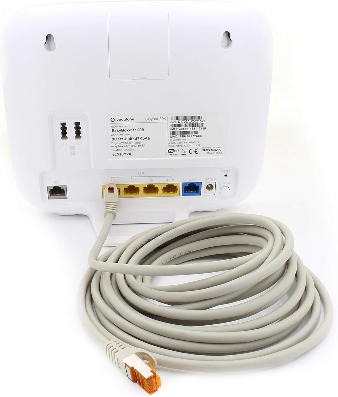 1aTTack.de 7,5m - Cat.7 Netzwerkkabel Grau - 1 Stück Gigabit Ethernet LAN Kabel 10000 Mbit s Patchka