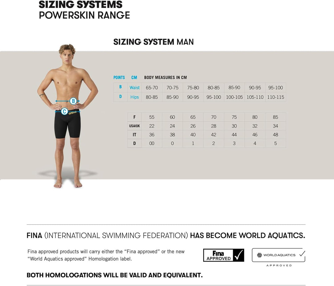 Arena Herren Powerskin St Next Jammer Schwimm-Slips L Blau, L Blau