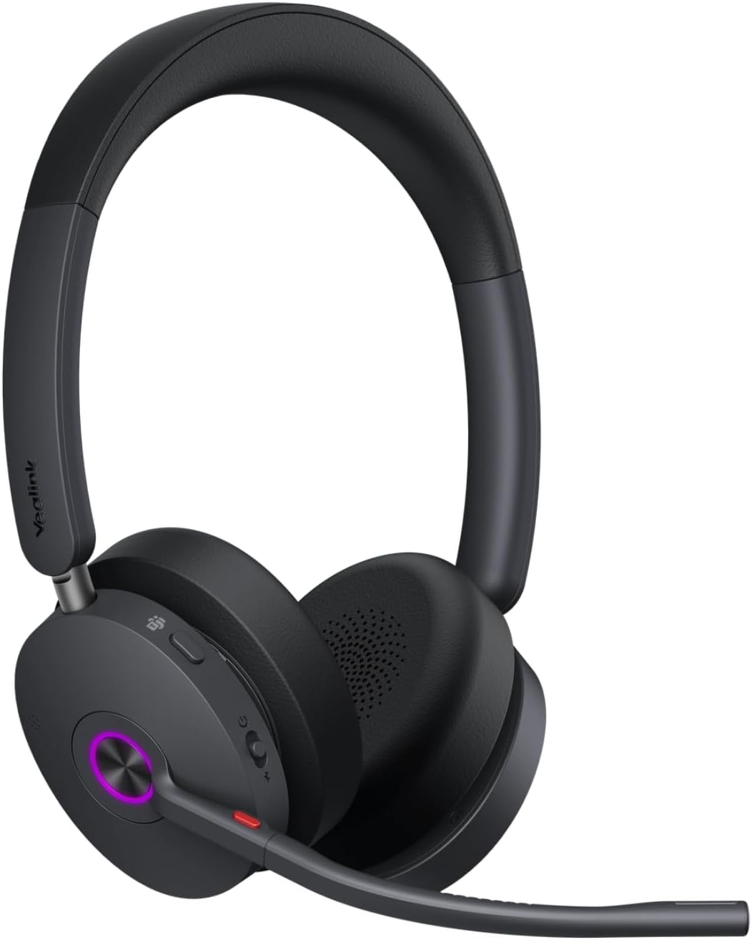 Yealink WH68 ANC DECT Kabelloses Headset mit Mikrofon, 4X AI-Mic mit Geräuschunterdrückung, 185m Rei