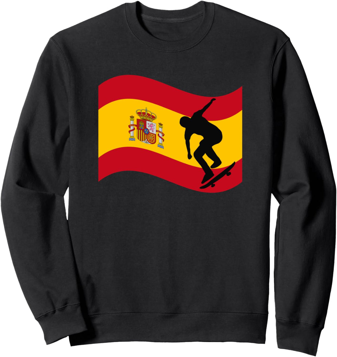 Spanien Skateboarding Grafik / Country Flag Pride Skateboard Sweatshirt
