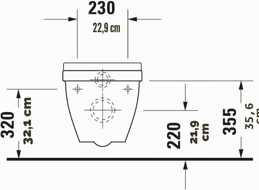 Duravit Starck 3 WC-Suspended Starck 3 230 mm weiss